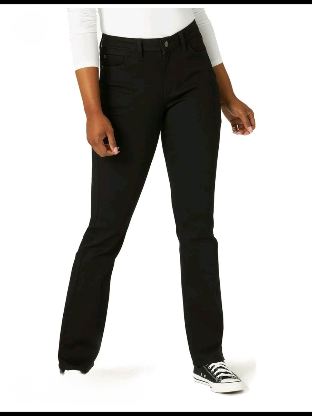 Lee Women's Bootcut Mid Rise Jeans in Black Size 12P